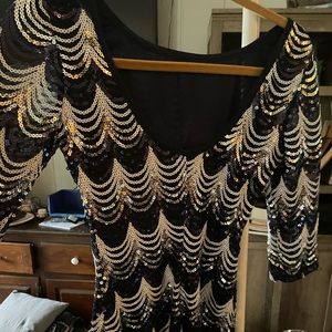 Formal sparkle dress. Navy blue